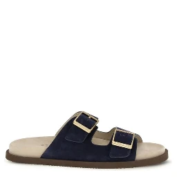 Black Calf Leather Bos Taurus Sandals