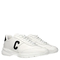 White Leather Athletic Sneakers