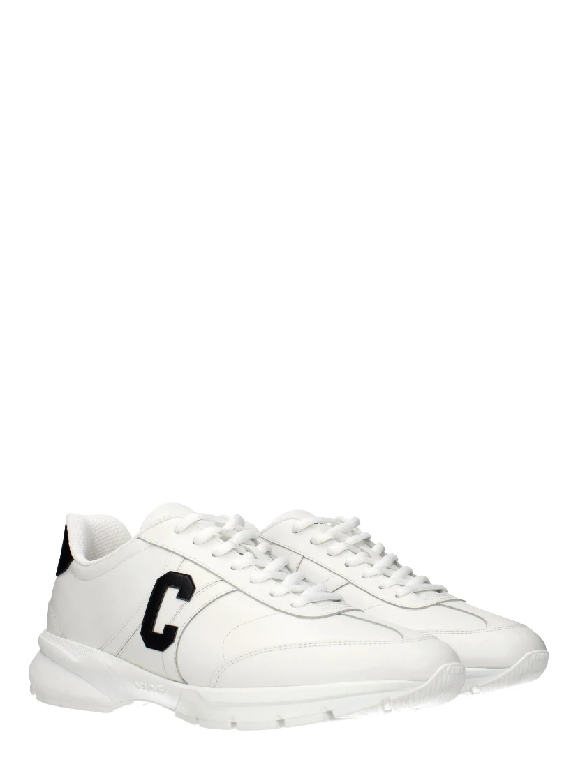 White Leather Athletic Sneakers