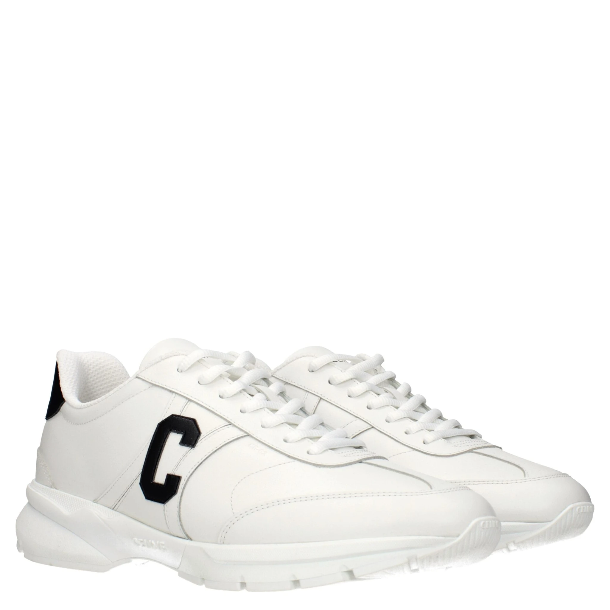 White Leather Athletic Sneakers