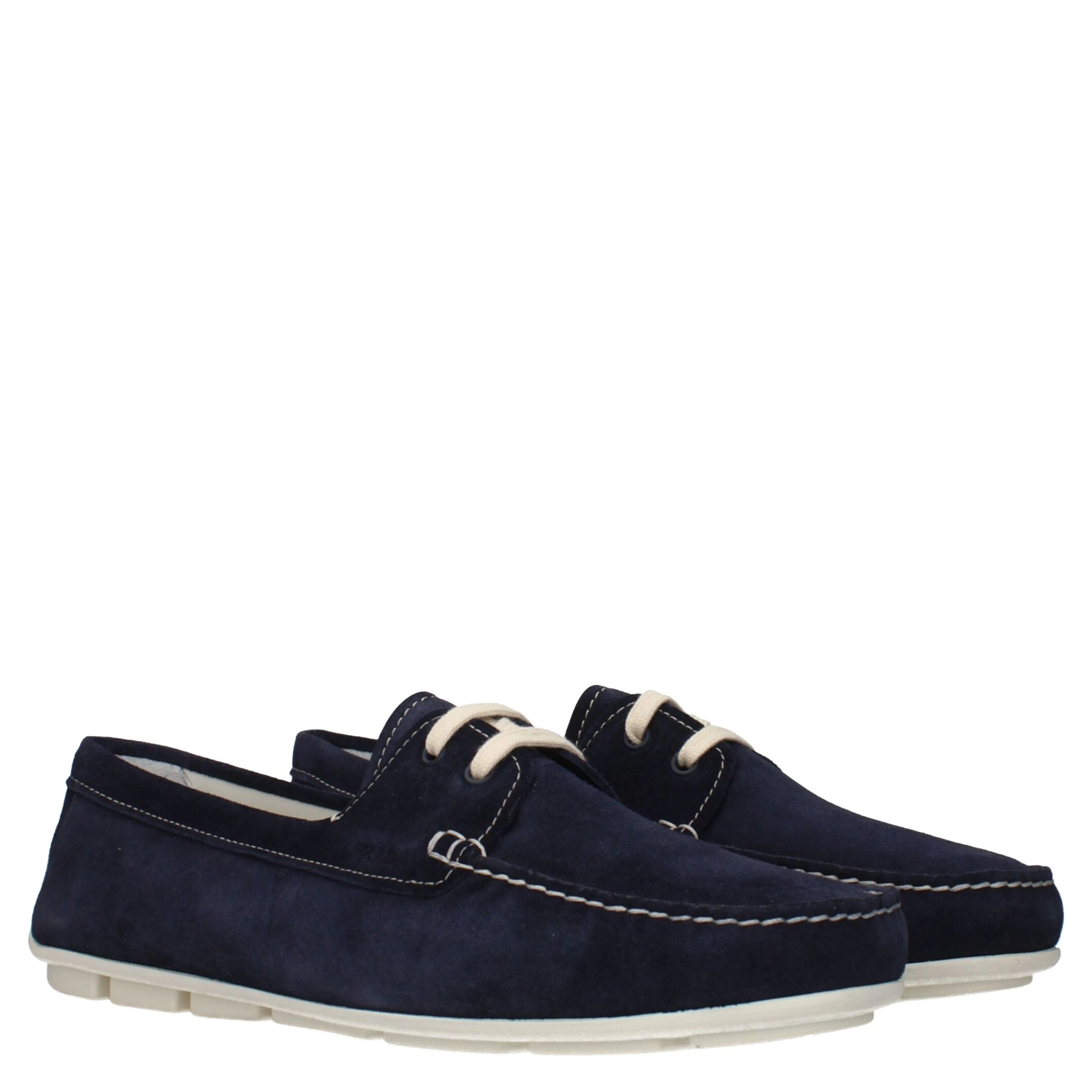 Blue Leather Slip-On Loafers