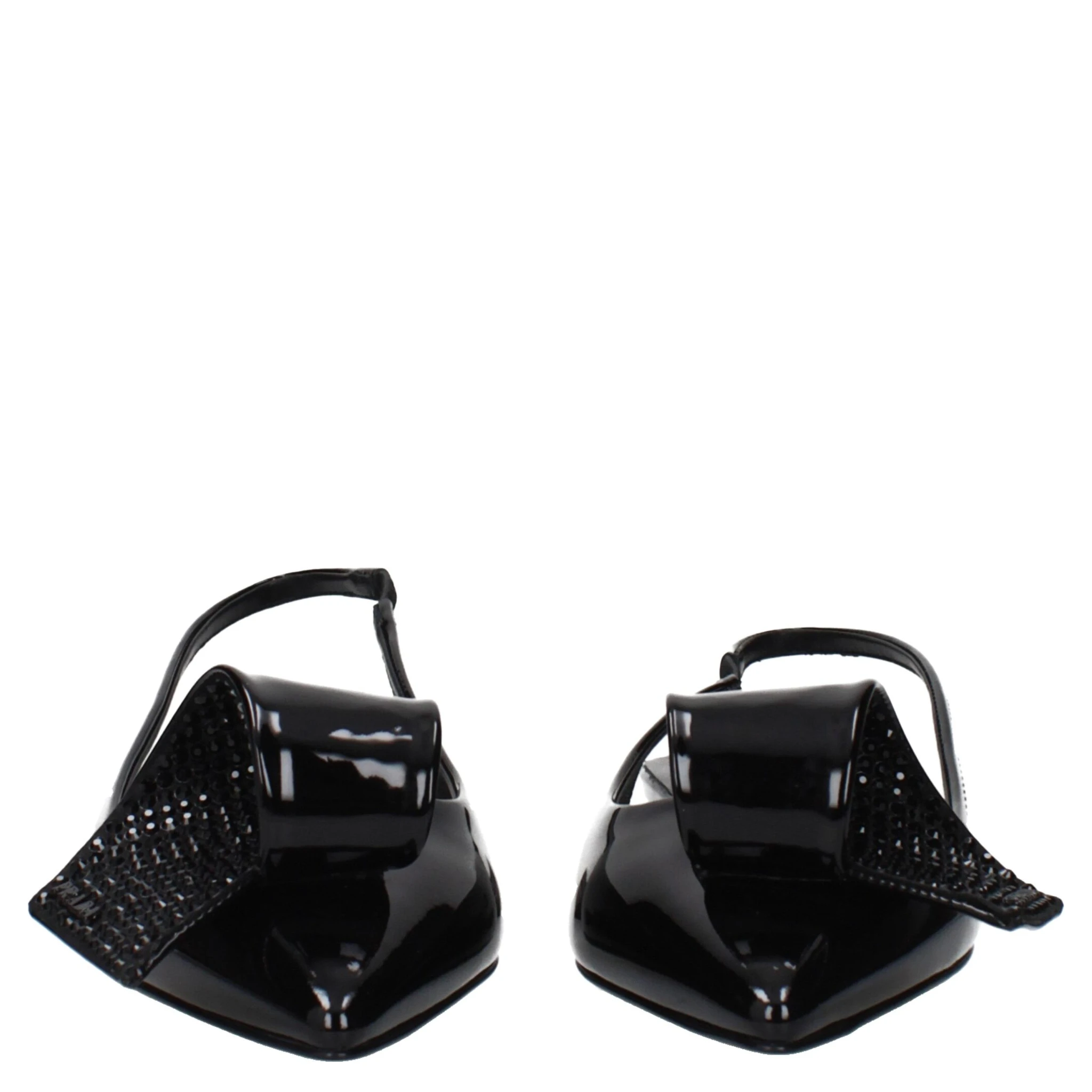 Black Leather Flat Sandals