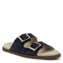 Black Calf Leather Bos Taurus Sandals