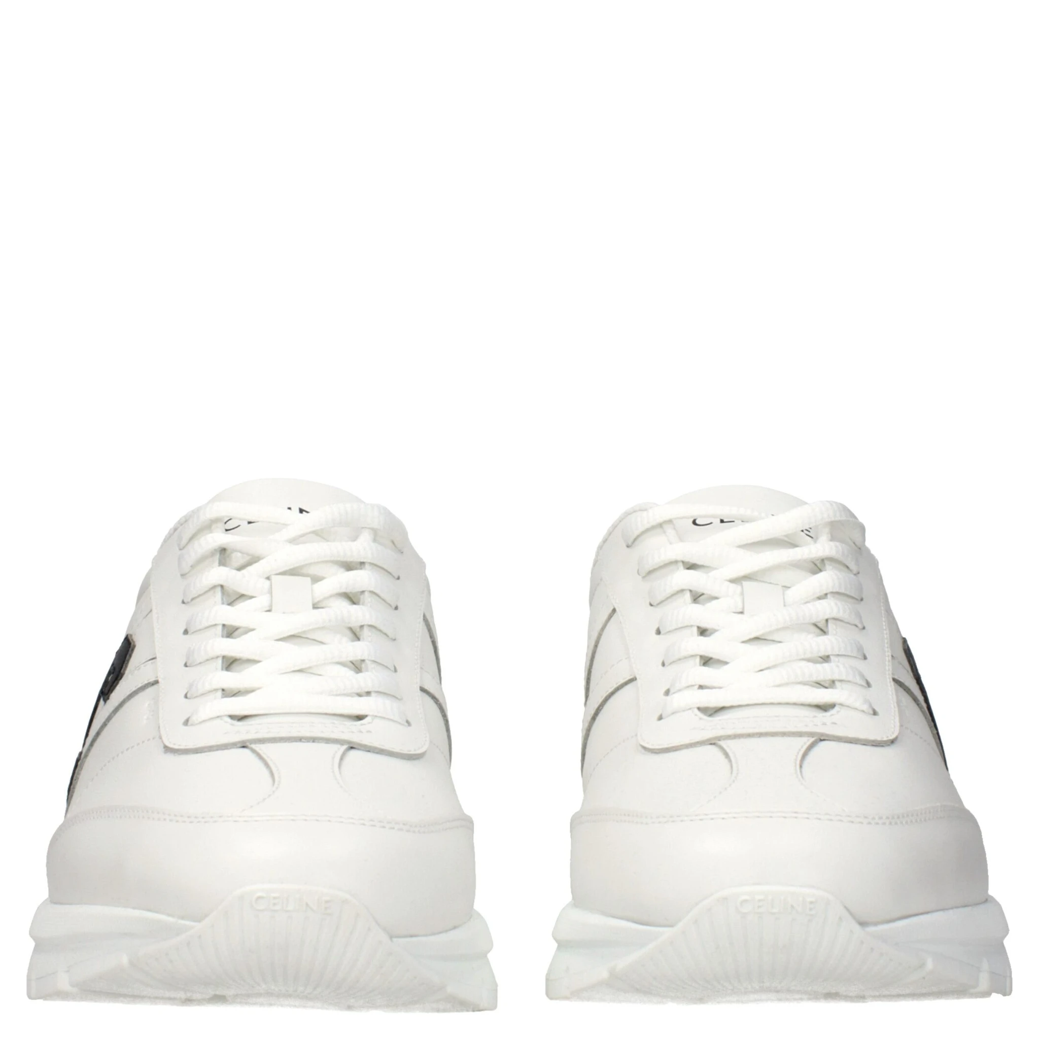 White Leather Athletic Sneakers