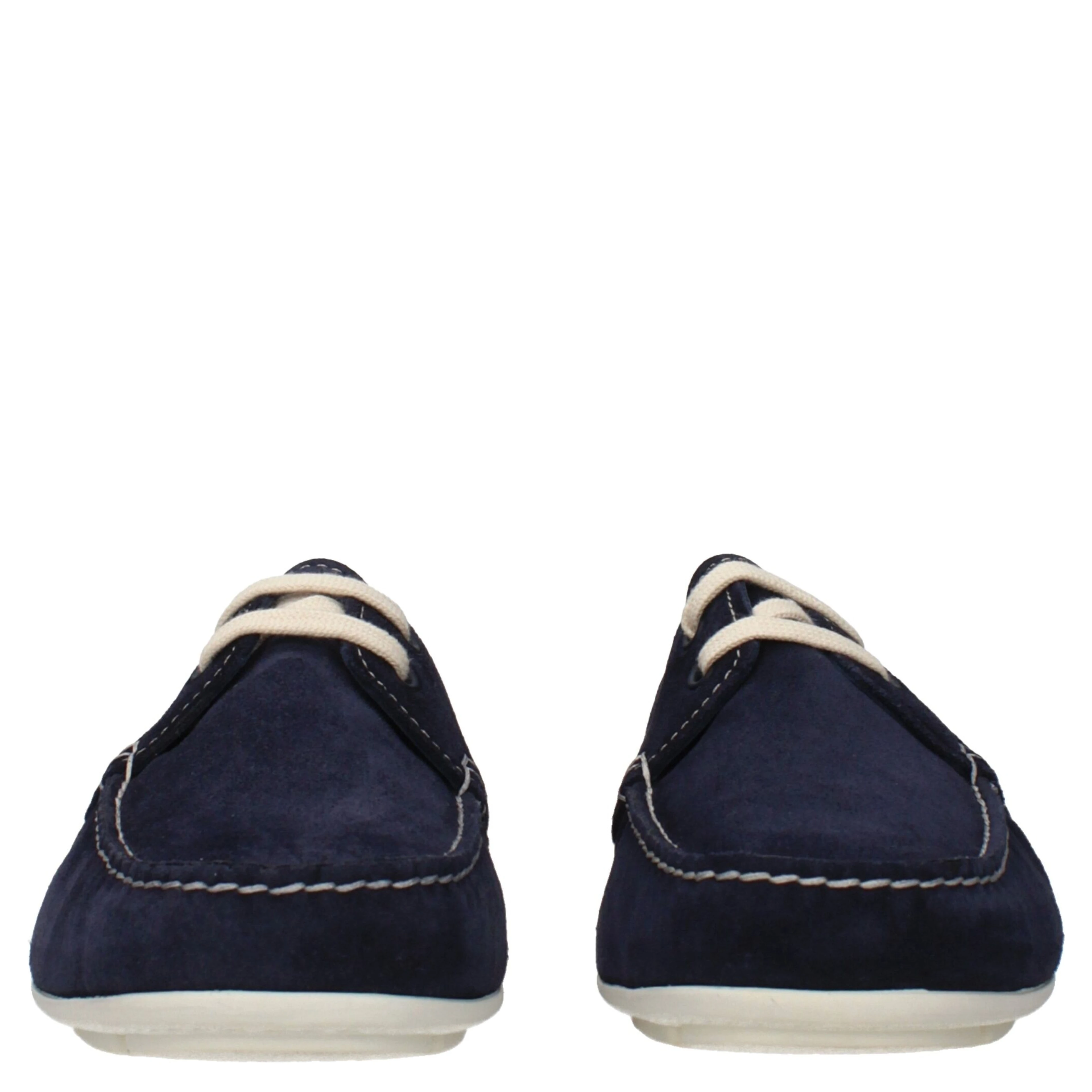 Blue Leather Slip-On Loafers
