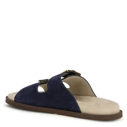 Black Calf Leather Bos Taurus Sandals