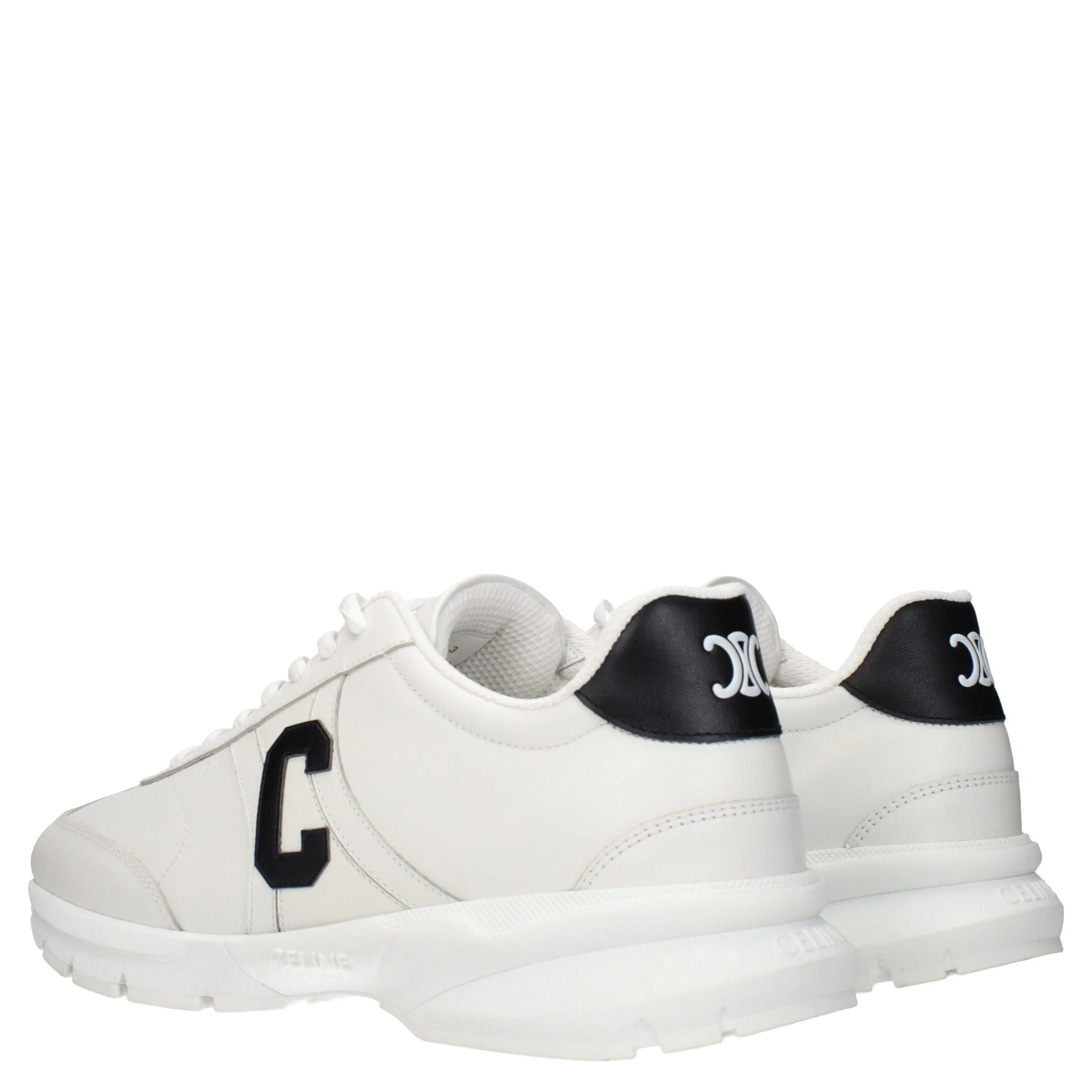 White Leather Athletic Sneakers