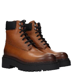 Brown Leather Ankle Boots
