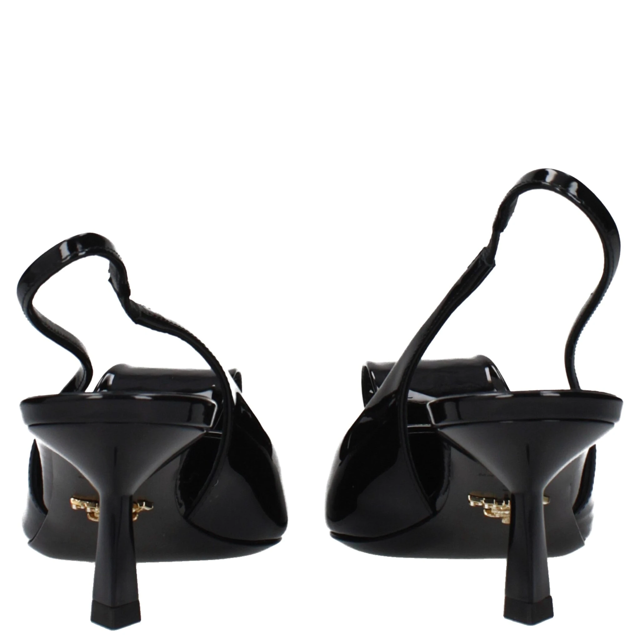 Black Leather Stiletto Heel Sandals
