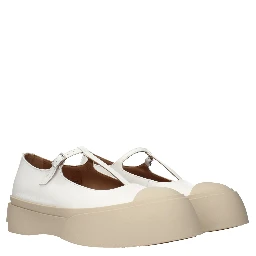 White Leather Slip-On Loafers