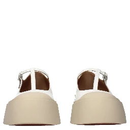 White Leather Slip-On Loafers