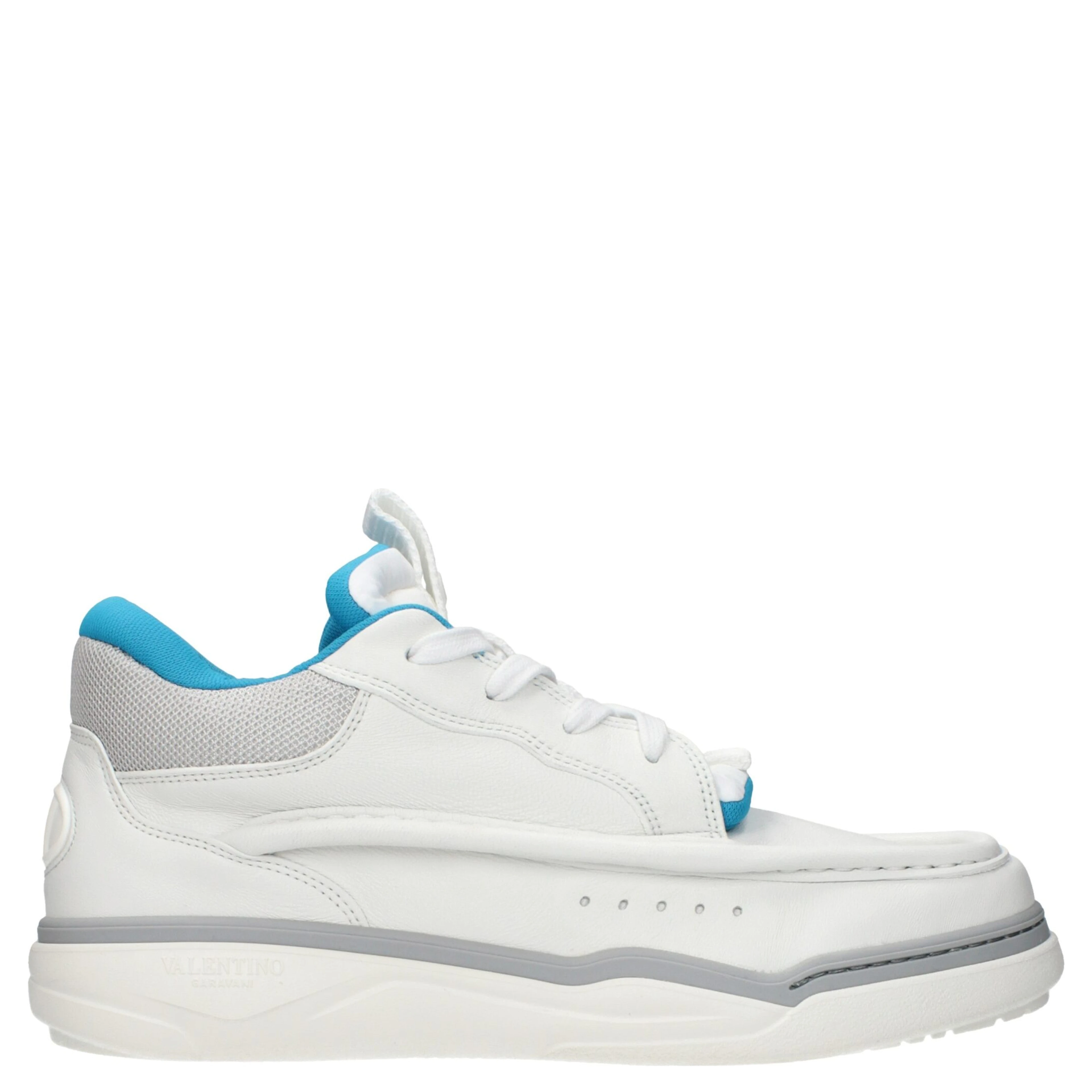 White Leather Low Top Sneakers