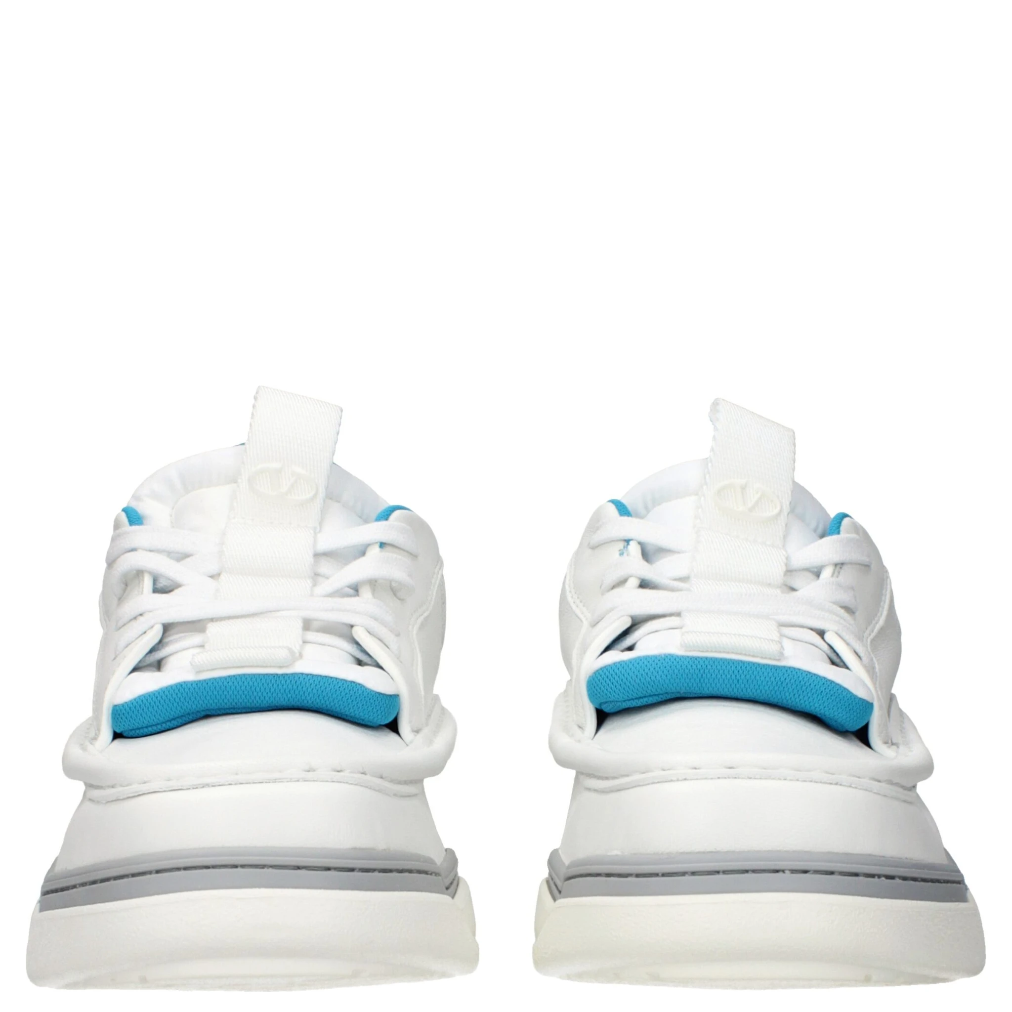 White Leather Low Top Sneakers