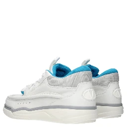 White Leather Low Top Sneakers