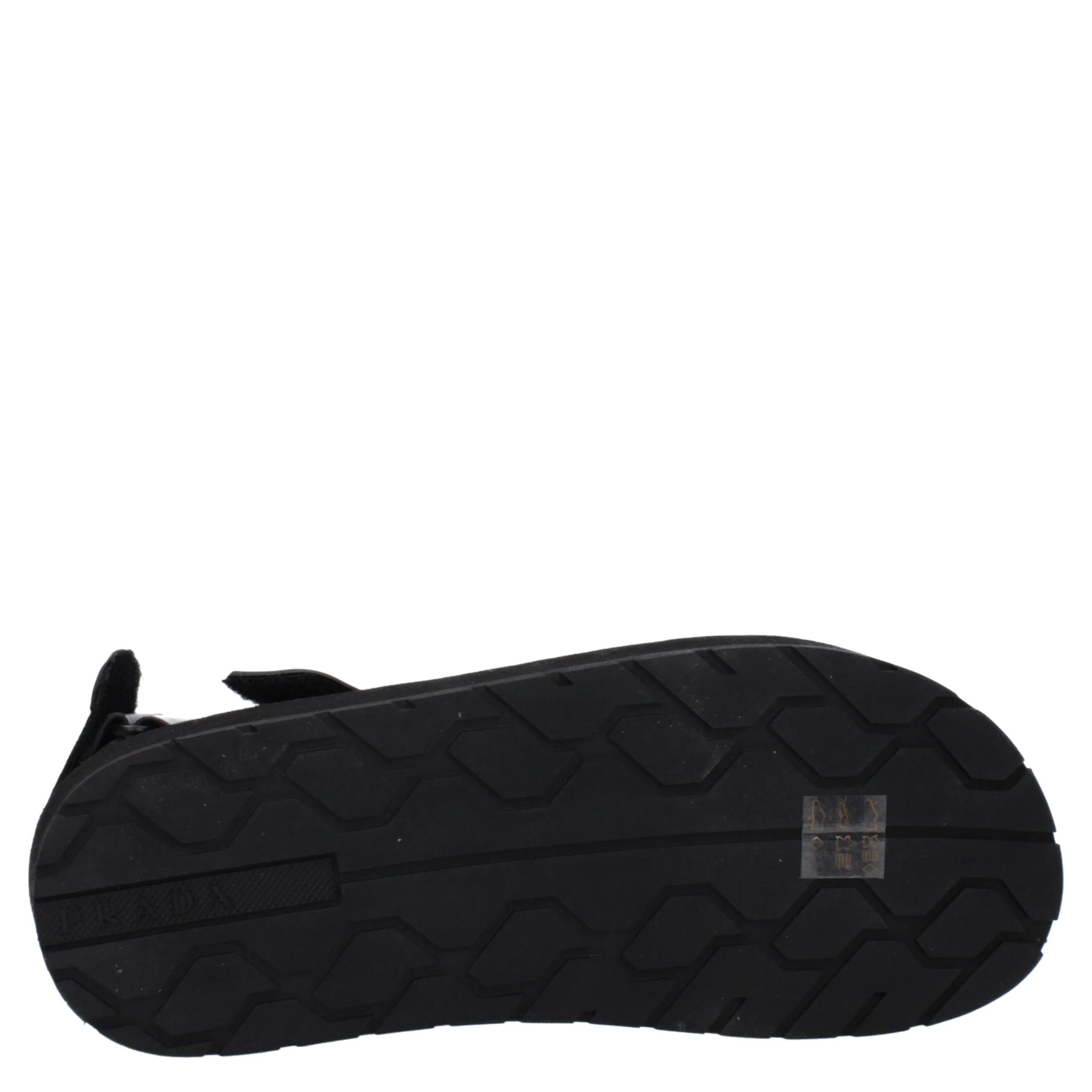 Black Fabric Flat Sandals