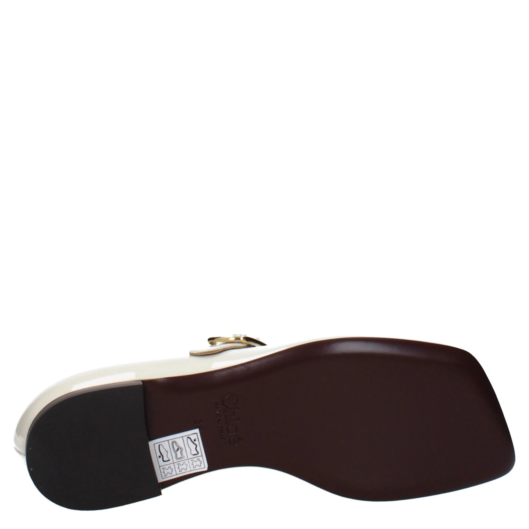 Beige Leather Ballet Flats