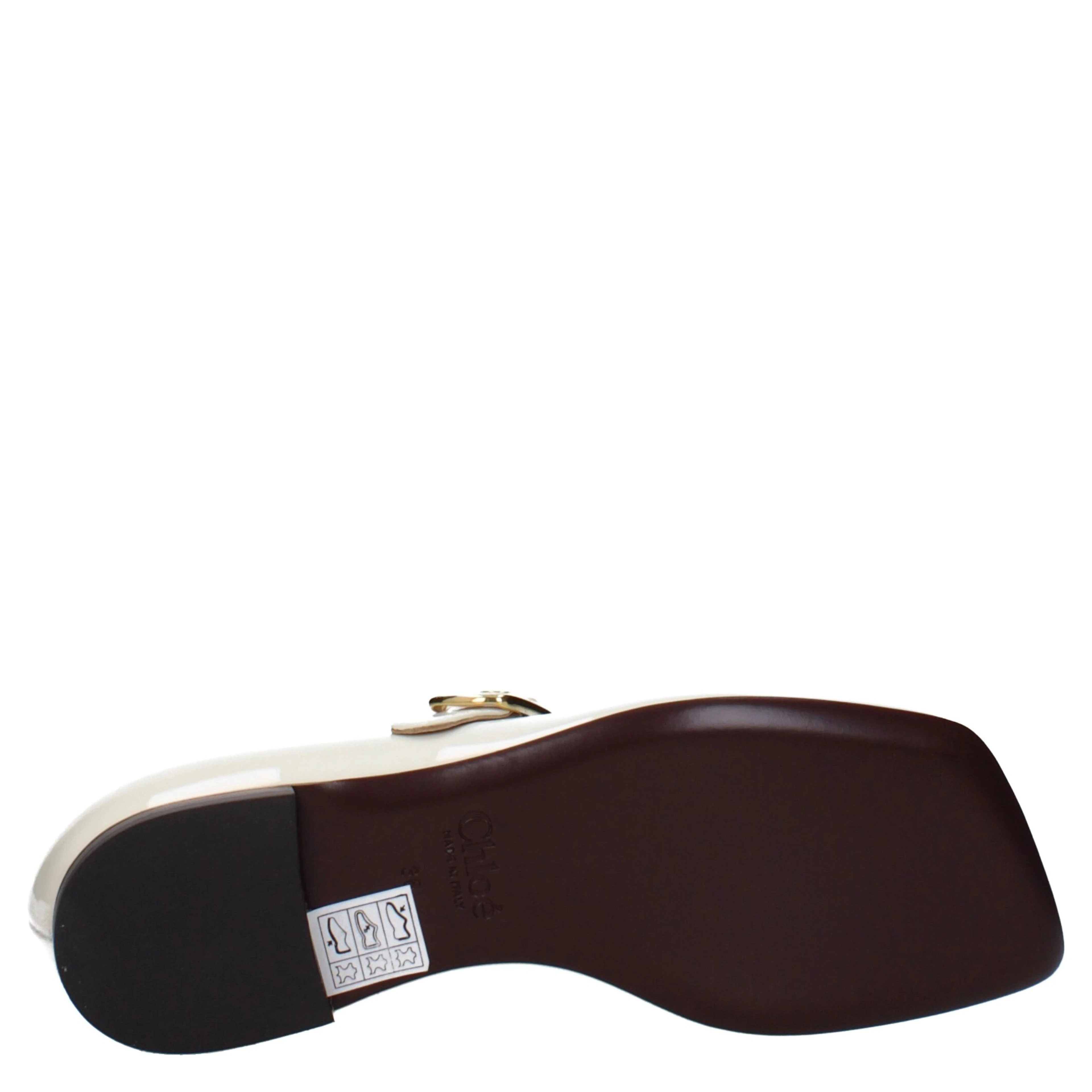 Beige Leather Ballet Flats