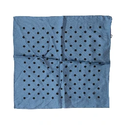 Blue Polka Dot Square Handkerchief Scarf