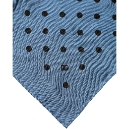 Blue Polka Dot Square Handkerchief Scarf