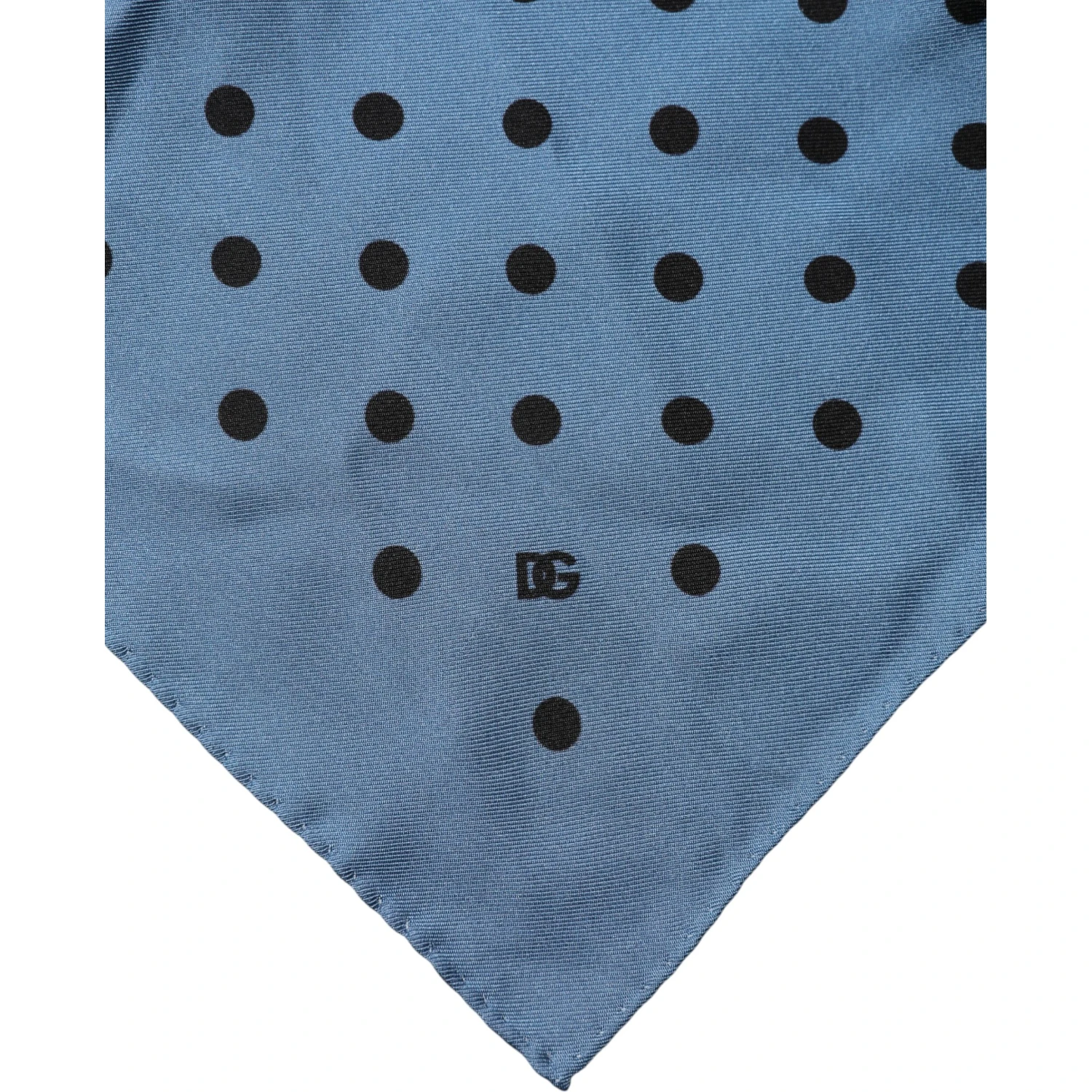 Blue Polka Dot Square Handkerchief Scarf