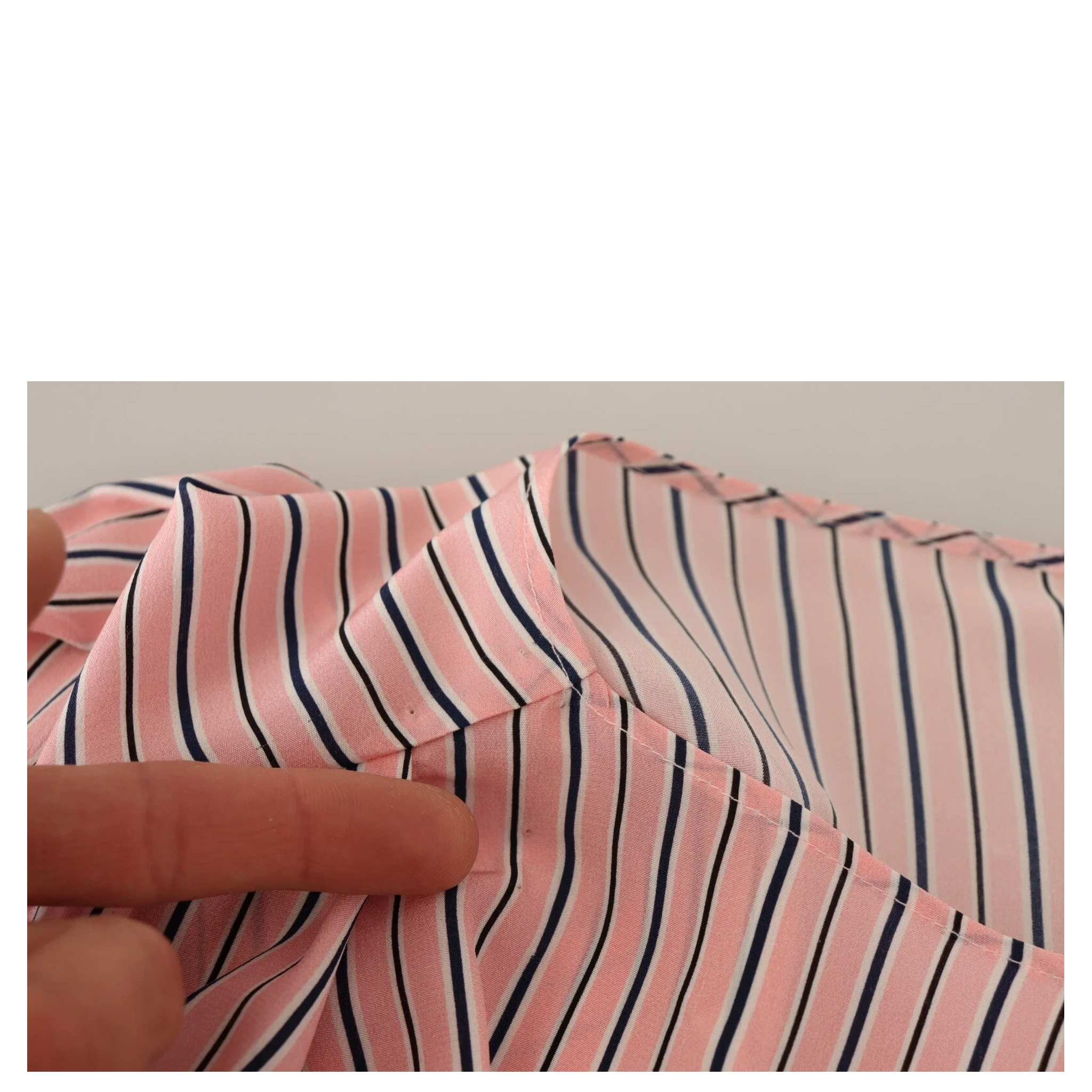 Pink Stripes Long Sleeves Sheath Midi Dress