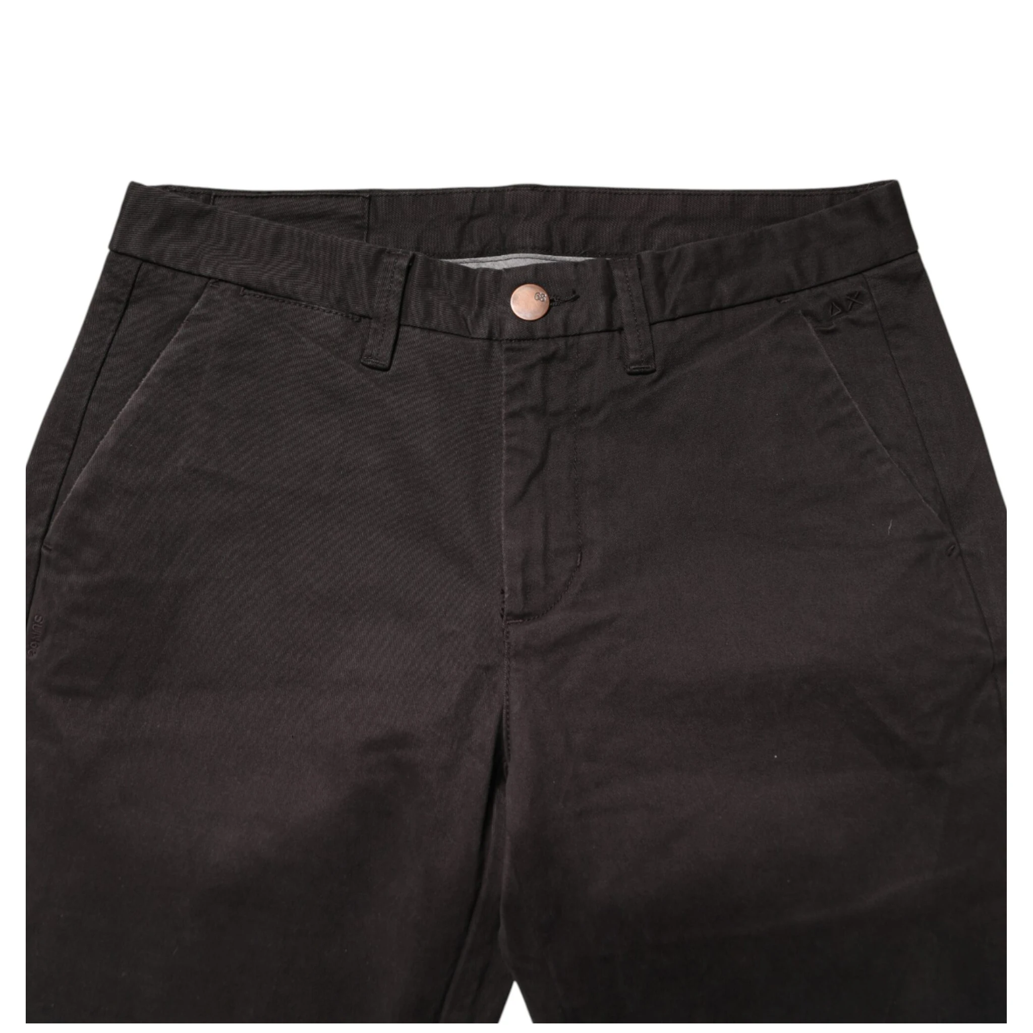 Dark Brown Cotton Stretch Skinny Mid Waist Men Trouser Pants