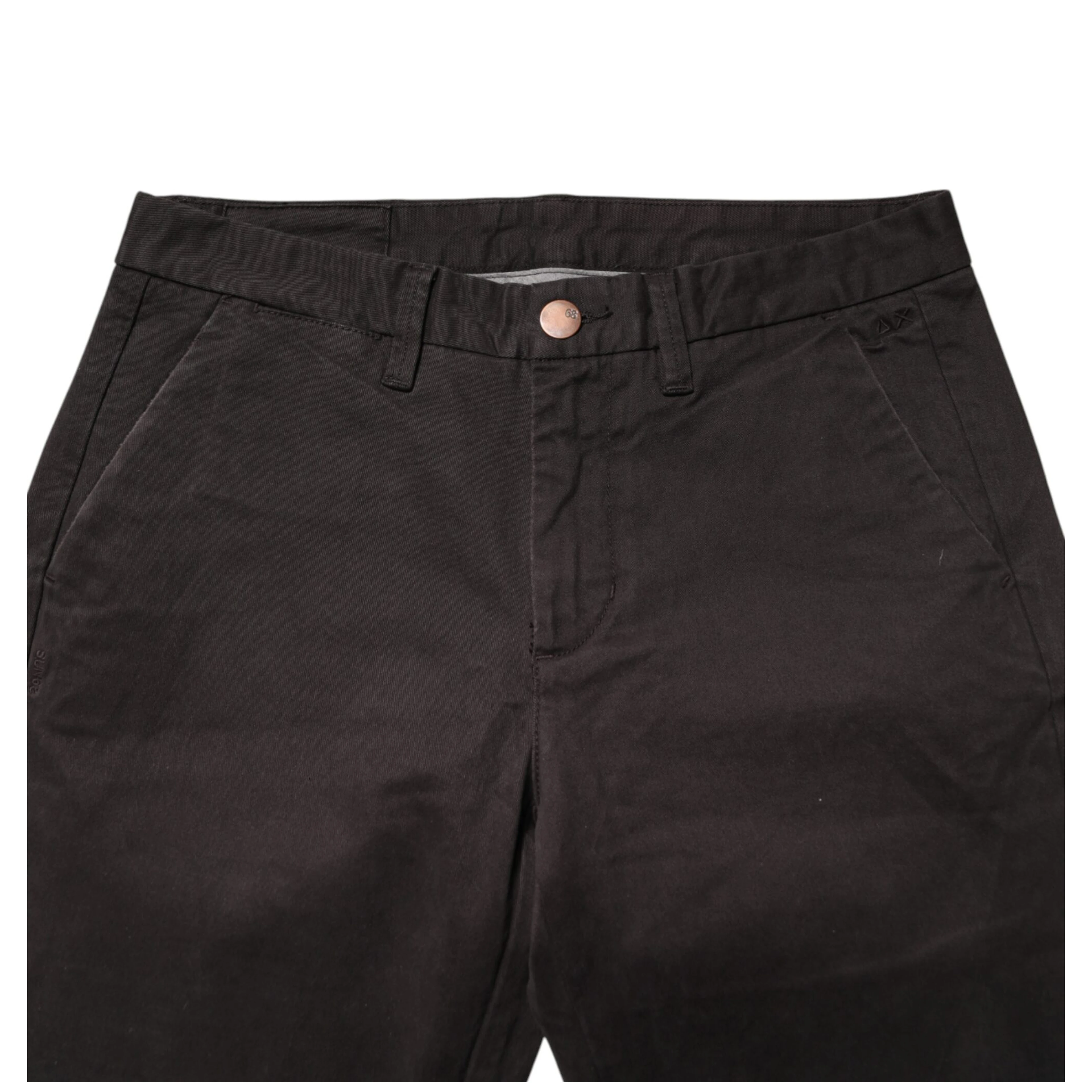 Dark Brown Cotton Stretch Skinny Mid Waist Men Trouser Pants