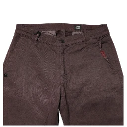 Brown Cotton Mid Waist Skinny Men Denim  Jeans