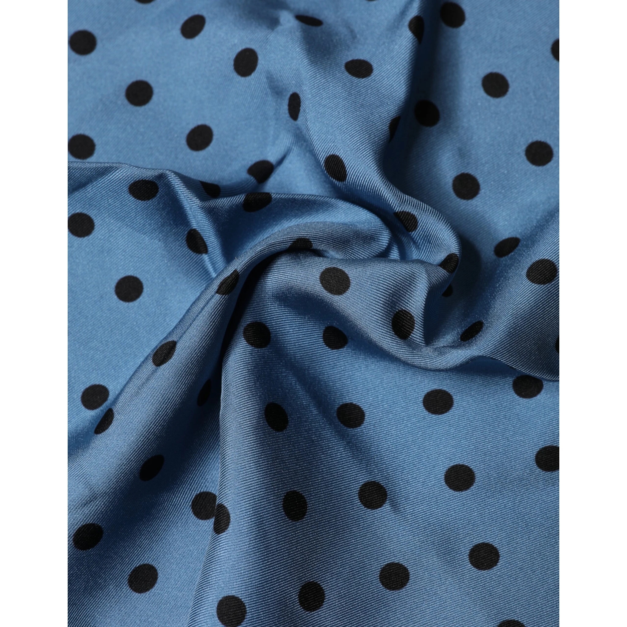 Blue Polka Dot Square Handkerchief Scarf