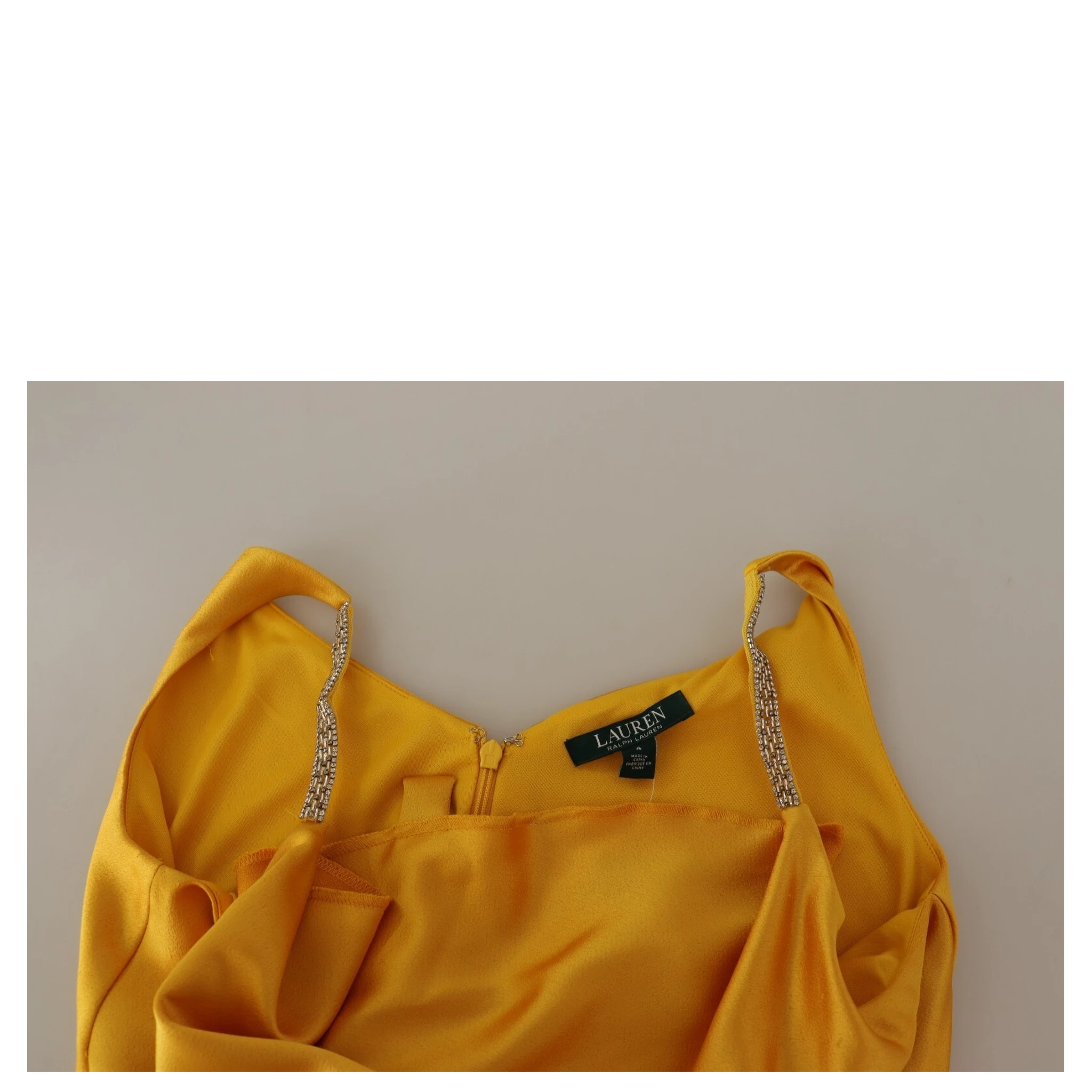 Yellow Sheath Sleeveless Long Gown Women Dress