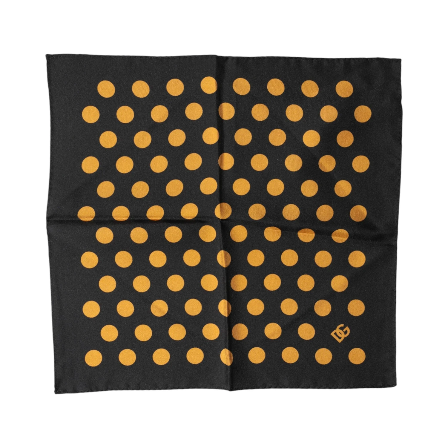Black Polka Dot Square Handkerchief Scarf