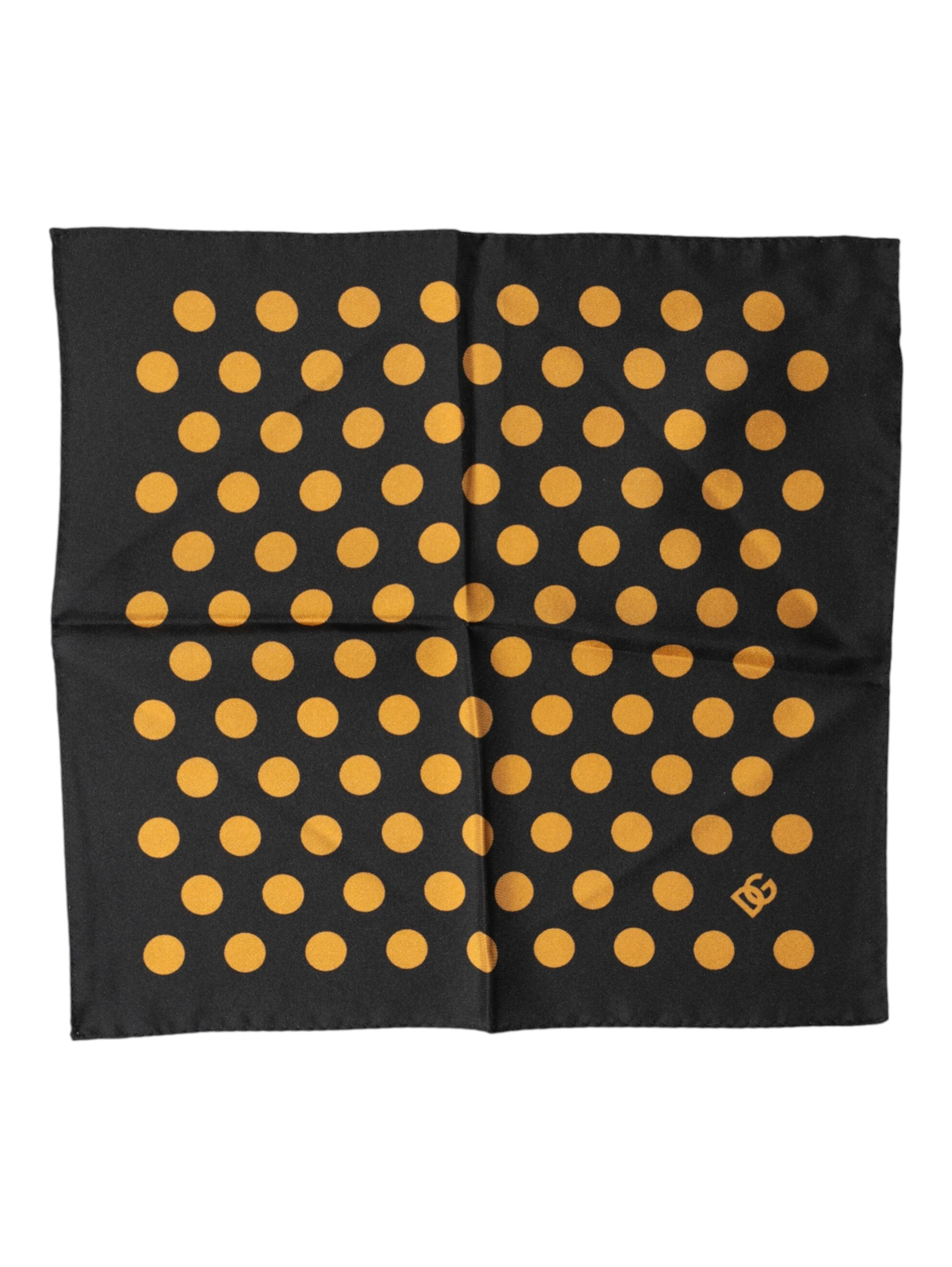 Black Polka Dot Square Handkerchief Scarf