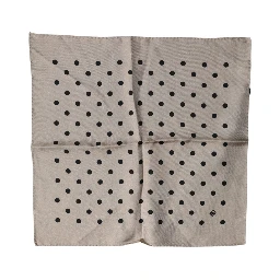 Brown Polka Dot Square Handkerchief Scarf