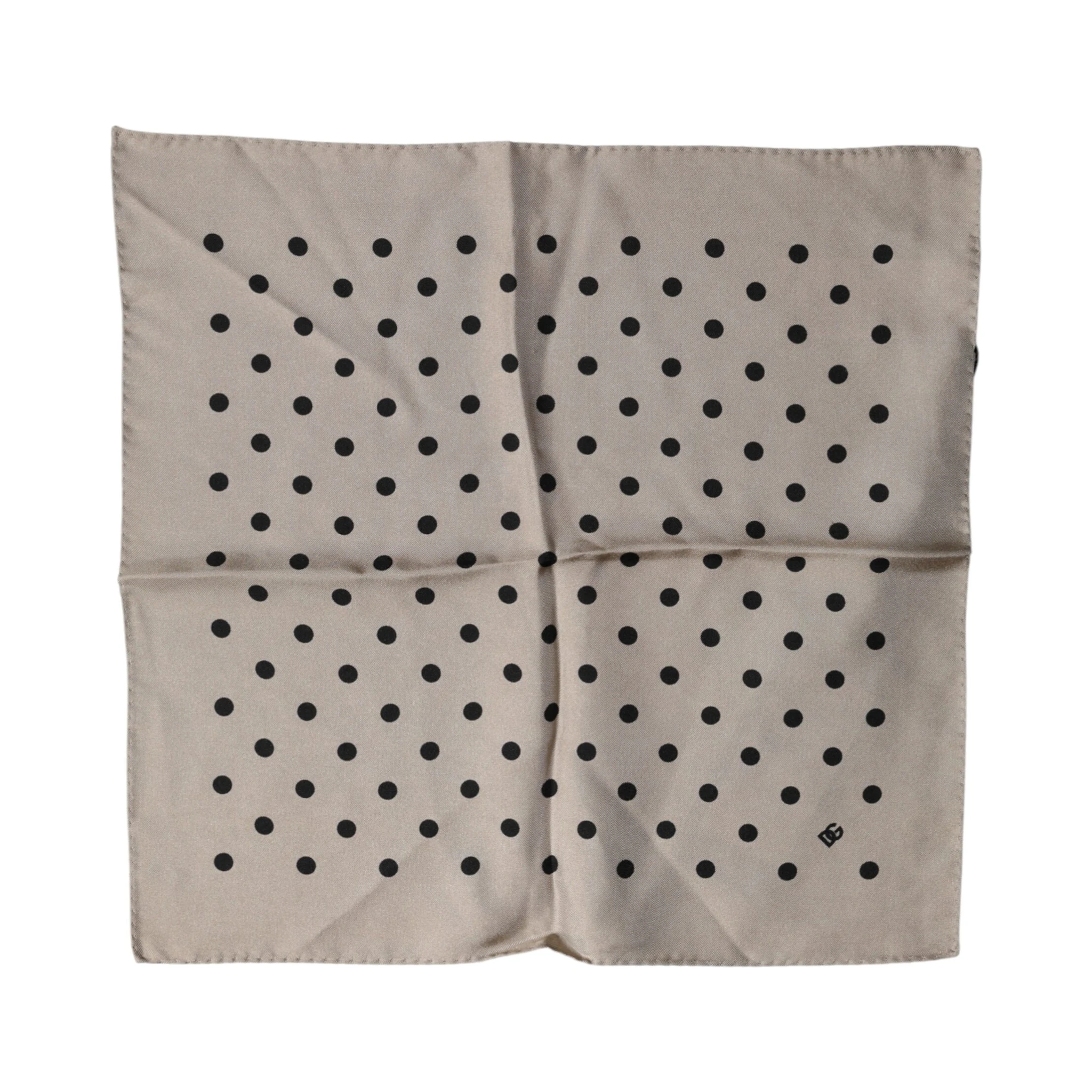 Brown Polka Dot Square Handkerchief Scarf