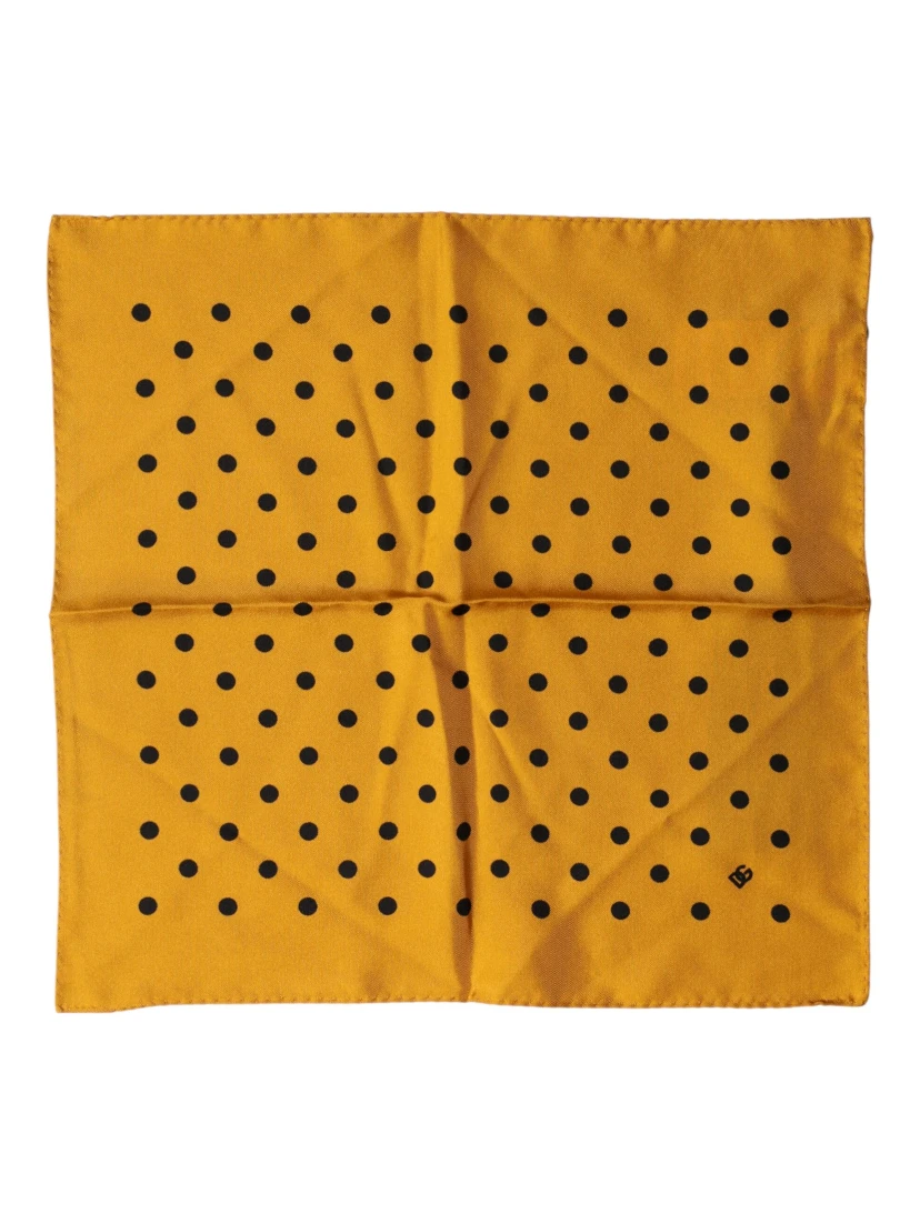 Orange Polka Dot Square Handkerchief Scarf