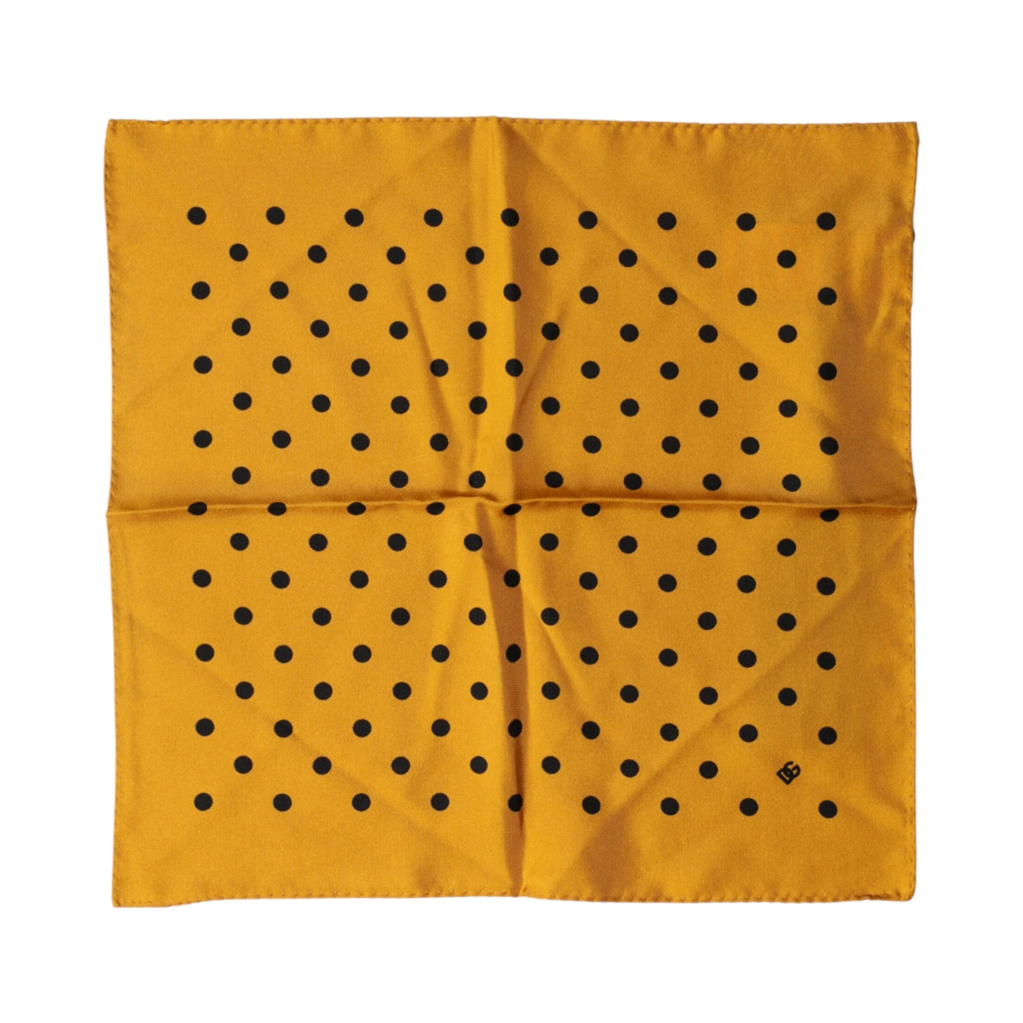 Orange Polka Dot Square Handkerchief Scarf