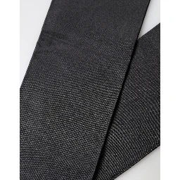 Black Silk Fringes Neck Wrap Foulard Scarf