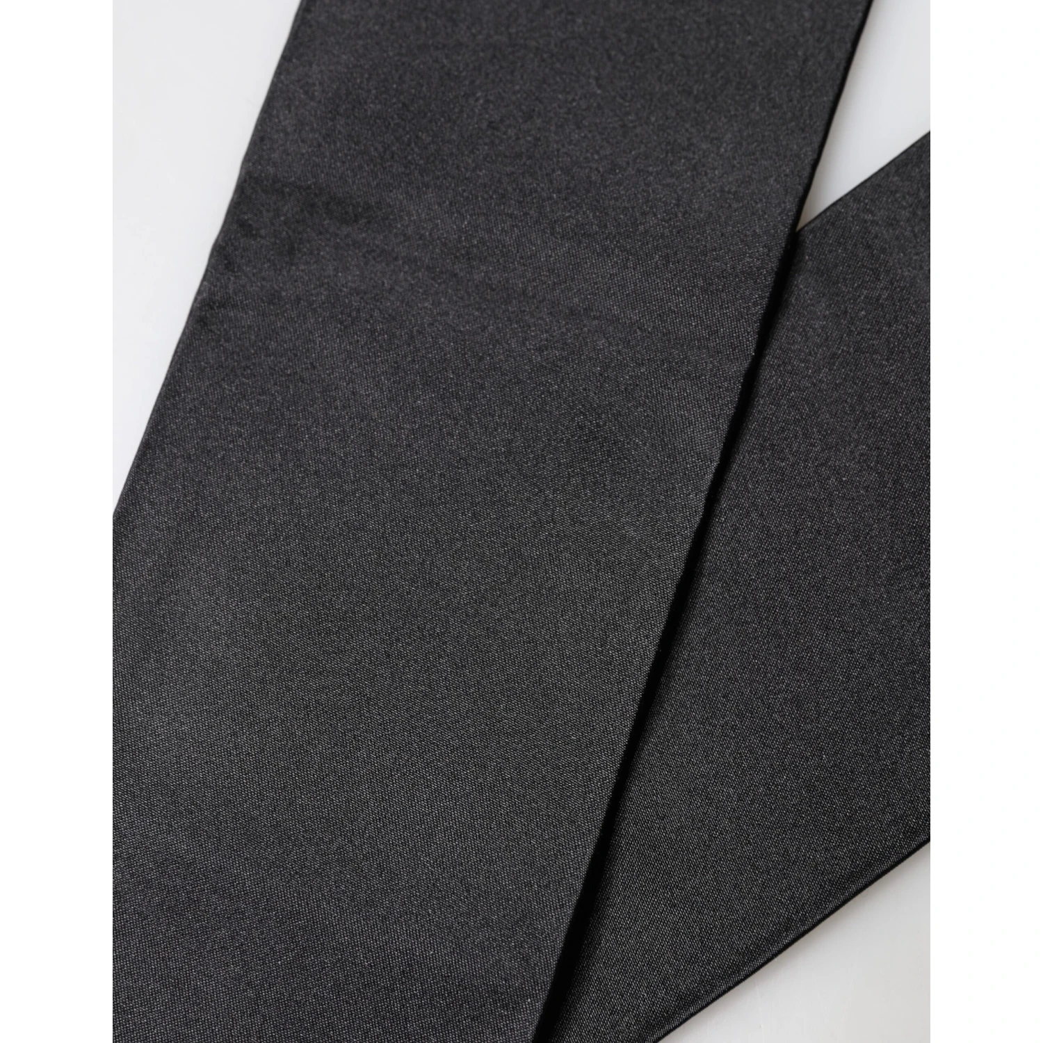 Black Silk Fringes Neck Wrap Foulard Scarf