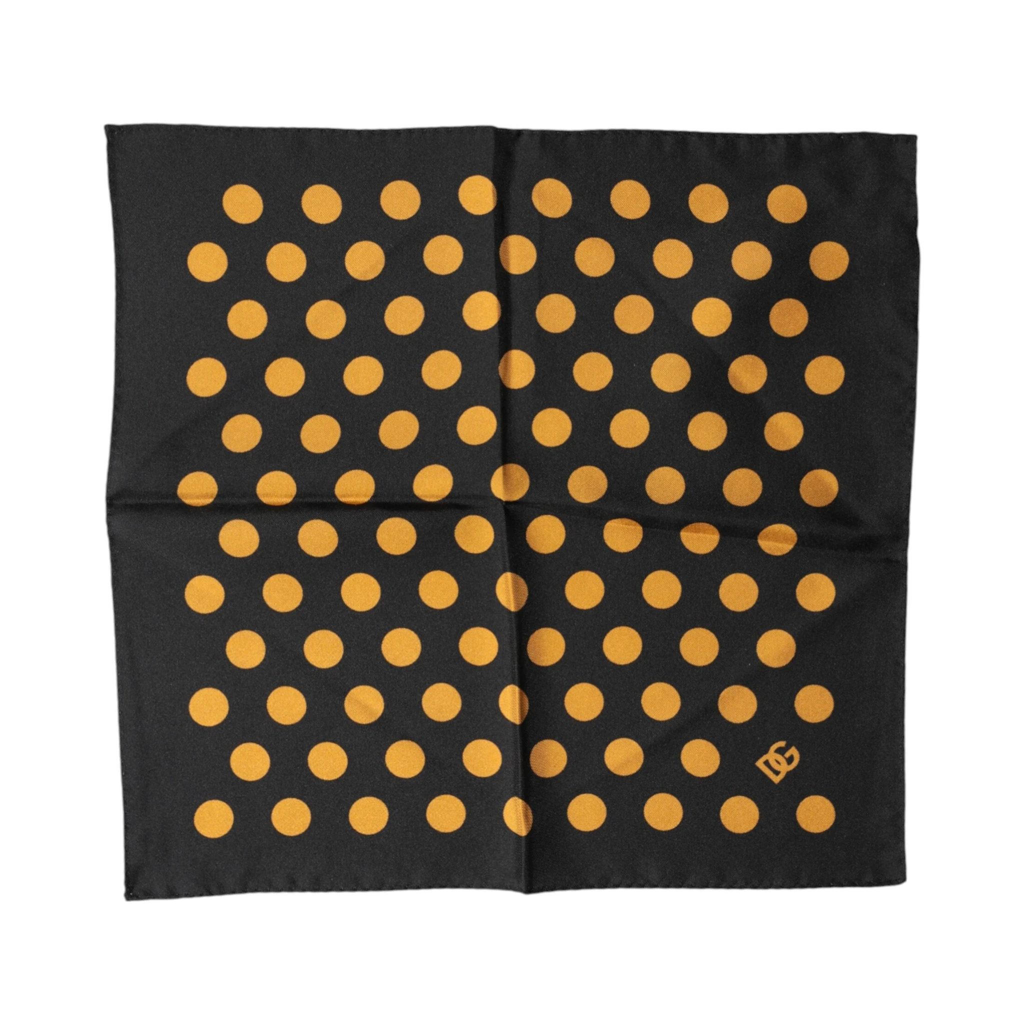 Black Polka Dot Square Handkerchief Scarf