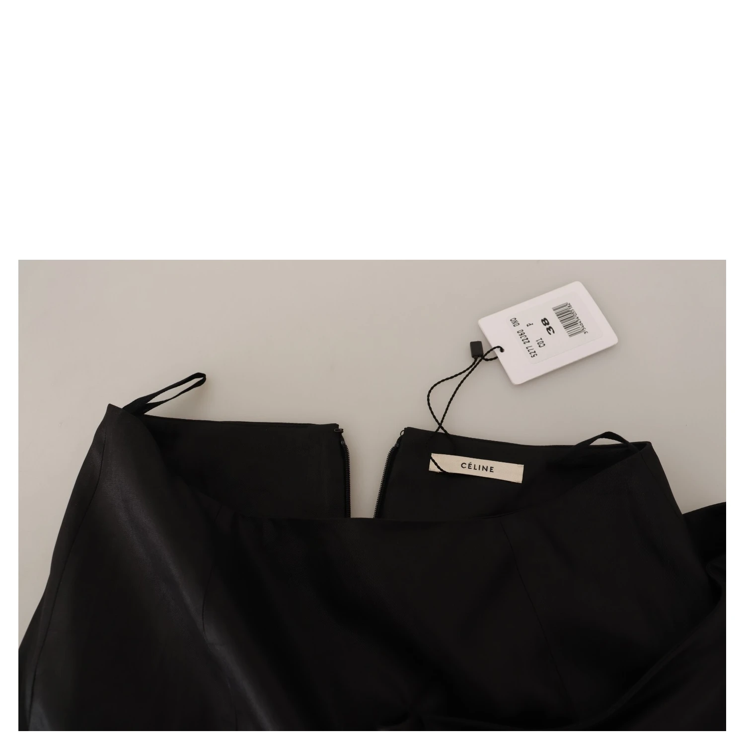 Acetate Black High Waist Wrap Style Asymmetric Skirt