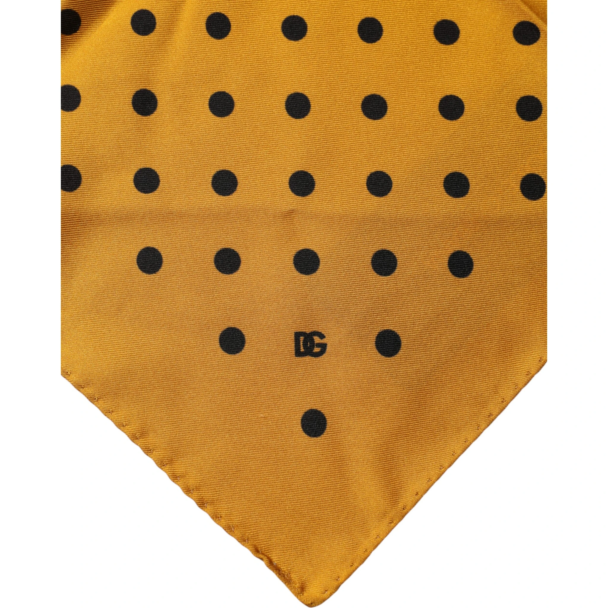 Orange Polka Dot Square Handkerchief Scarf