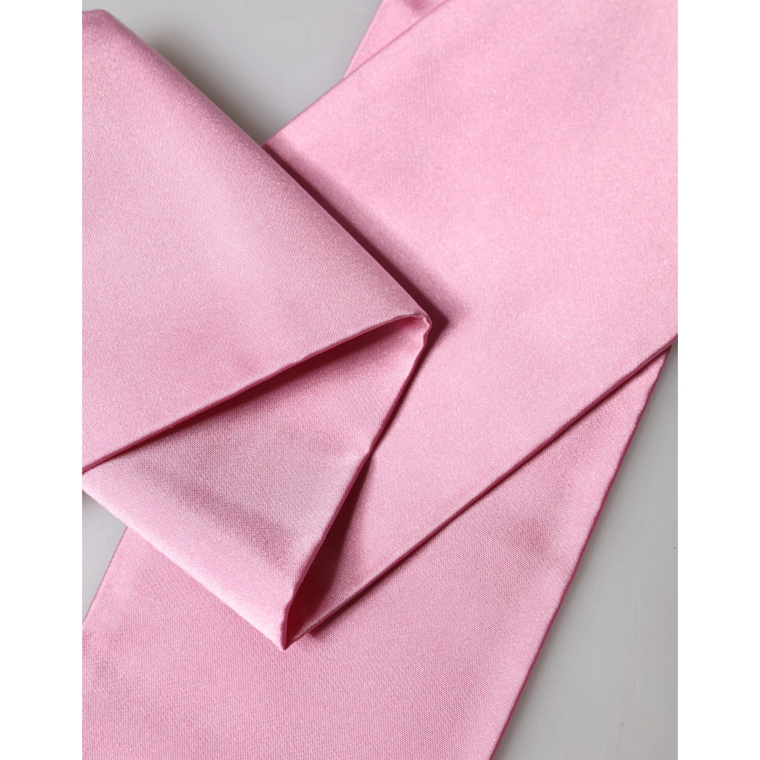 Pink Silk Fringes Neck Wrap Foulard Scarf