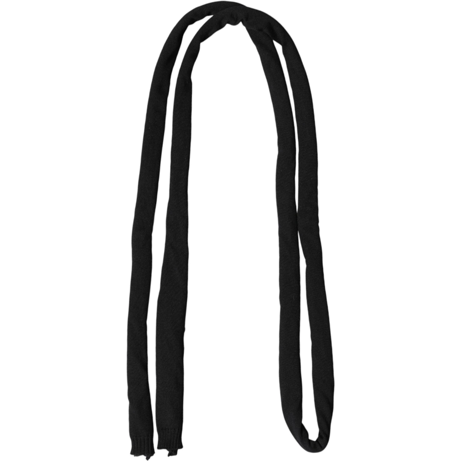 Black Wool Knitted Neck Wrap Shawl Men Scarf