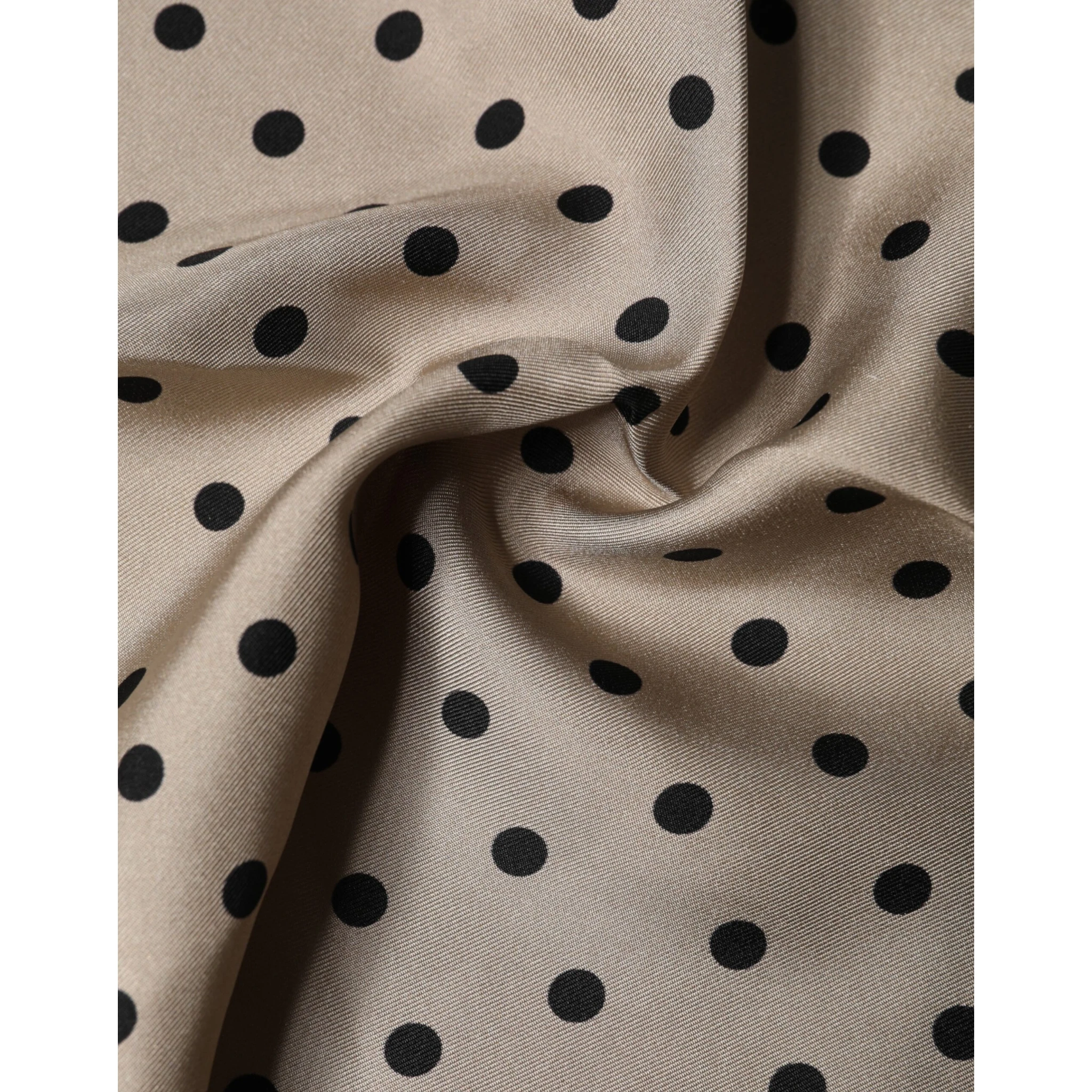 Brown Polka Dot Square Handkerchief Scarf