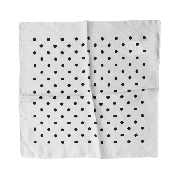 White Polka Dot Square Handkerchief Scarf