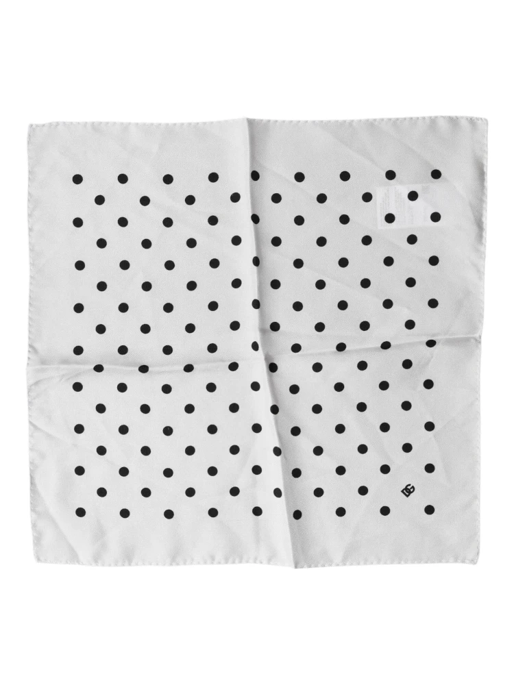 White Polka Dot Square Handkerchief Scarf alternative