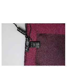 Maroon Silk Lace Stole Square Foulard Scarf