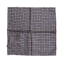 Blue Patterned Silk Square Handkerchief Scarf