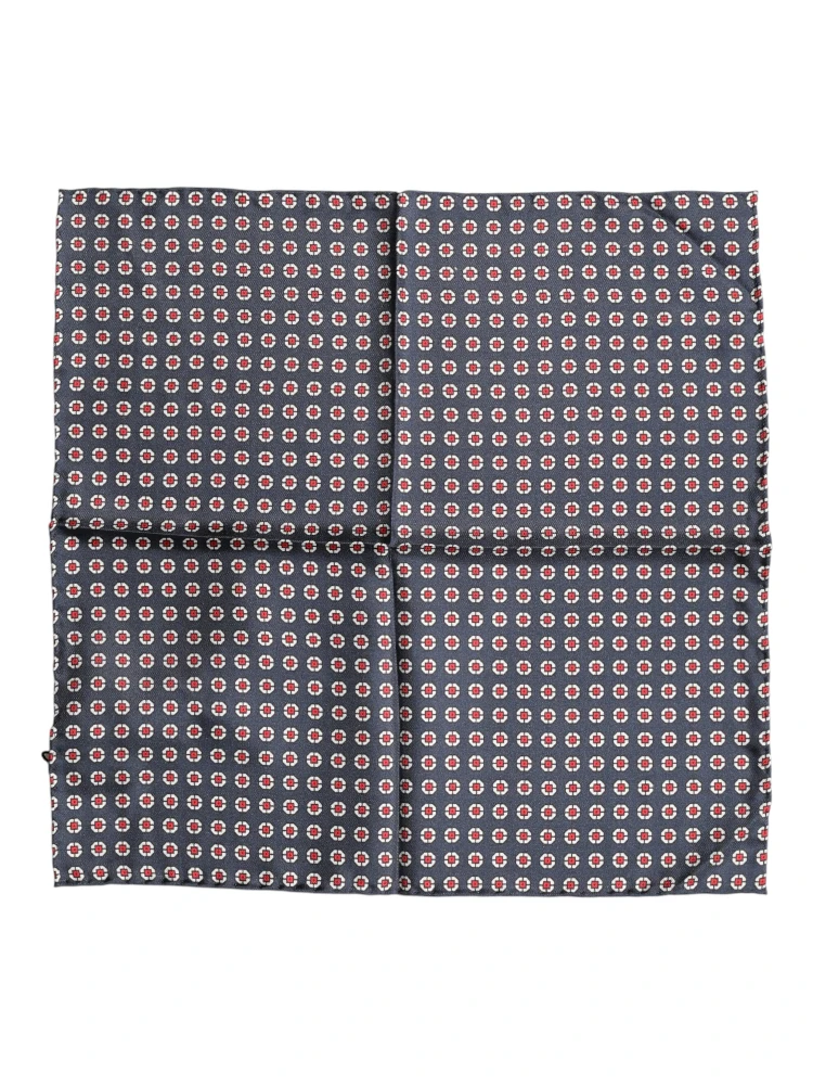 Blue Patterned Silk Square Handkerchief Scarf alternative