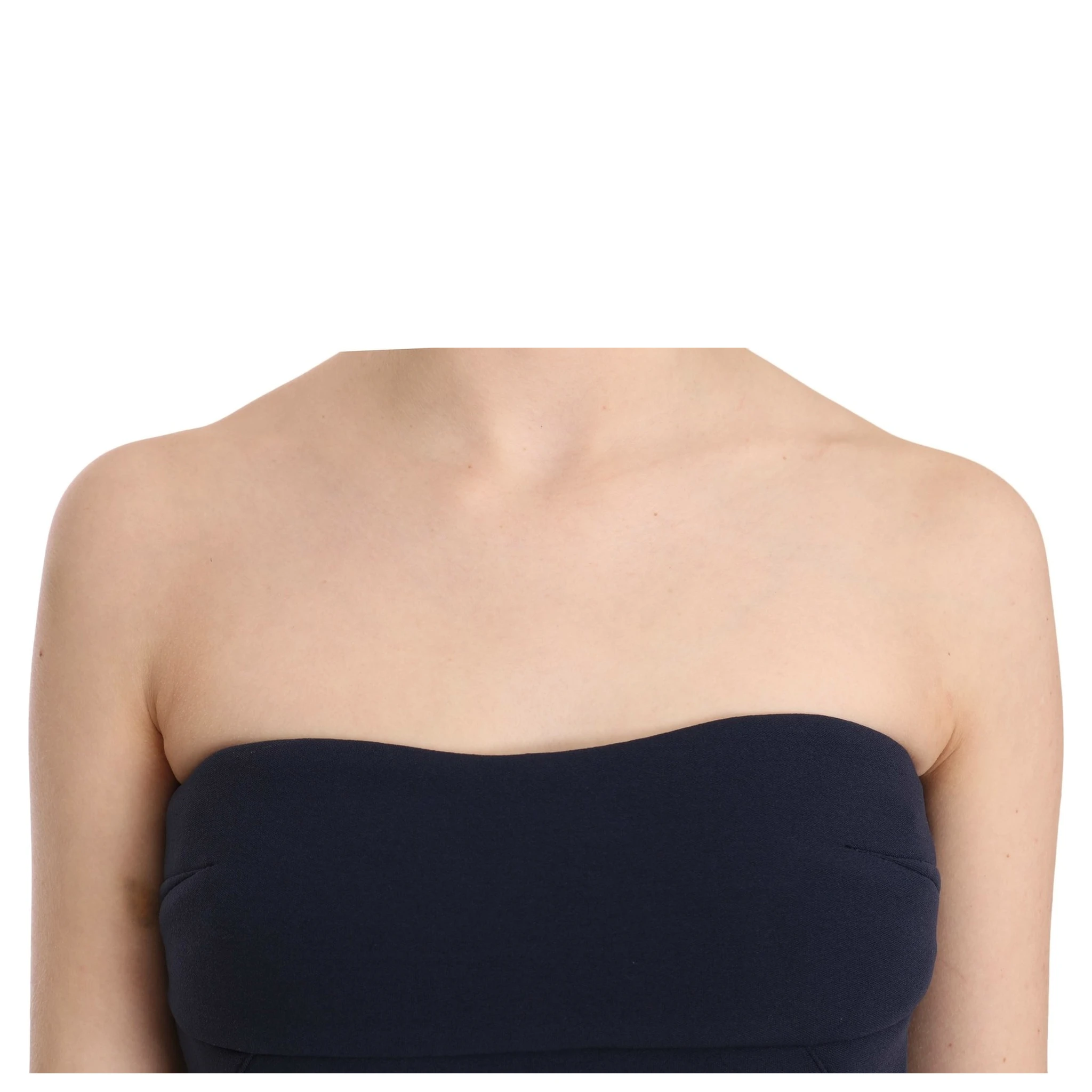 Strapless Zipper Back Tube Top Blouse